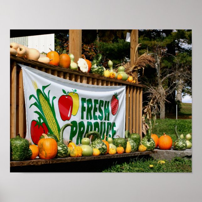 New England Country Farm Stand Fall Poster (Vorne)
