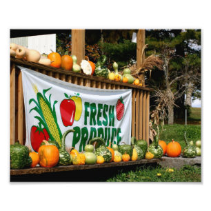 New England Country Farm Stand Herbst 8x10 Fotodruck