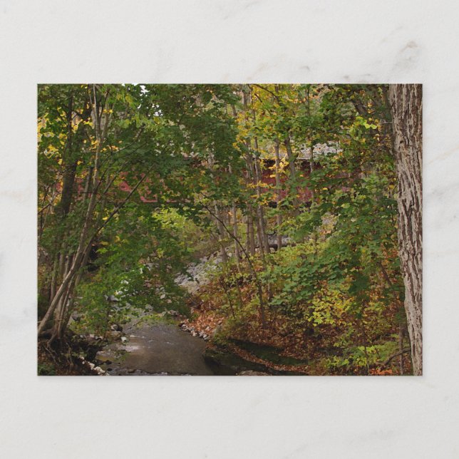 New England Covered Bridge Postkarte (Vorderseite)