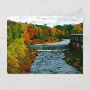 New England Fall Day Foto in Massachusetts aufgeno Postkarte