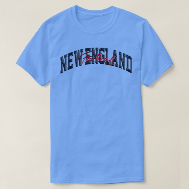 New England Football 3D Chrome T-Shirt (Design vorne)