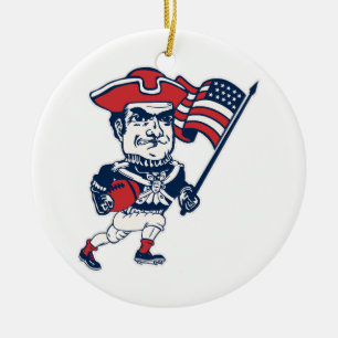 New England Football Mascot Keramik Ornament