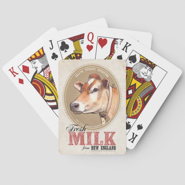 "New England Fresh Milk" Spielkarten (Rückseite)