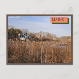 New England Houses Kittery Maine Nature Postkarte