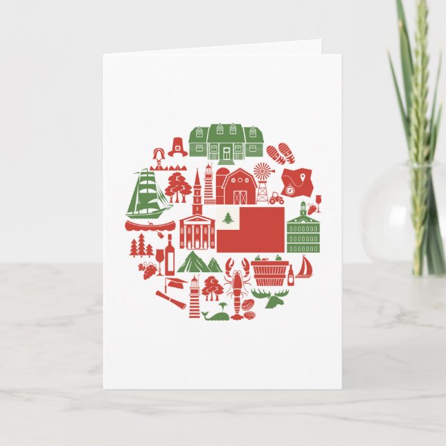 New England Icons Karte (Vorderseite)