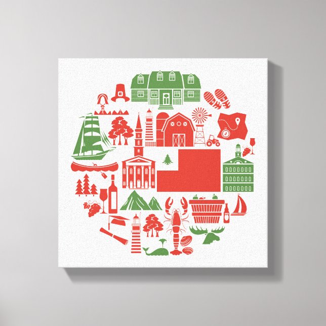 New England Icons Leinwanddruck (Vorderseite)