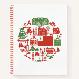 New England Icons Notizbuch