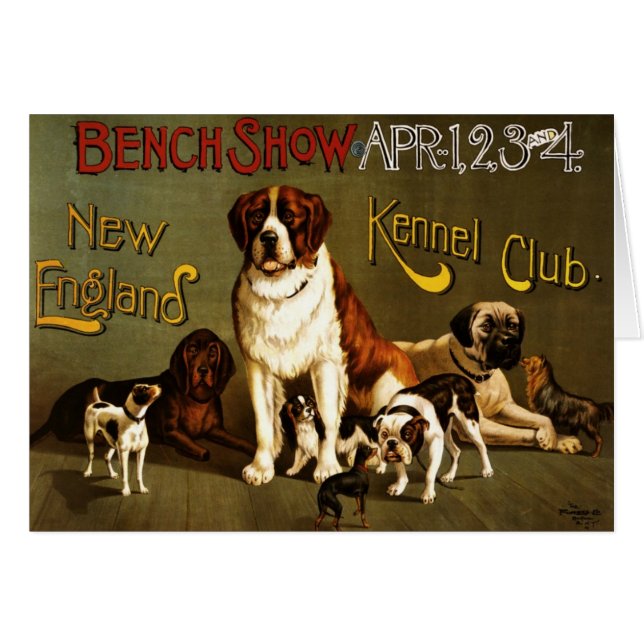 New England Kennel Club c.1890 Showposter (Vorderseite (Horizontal))