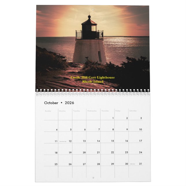 New England Lighthouse Kalender (Okt 2026)