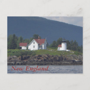 New England Lighthouse Postkarte