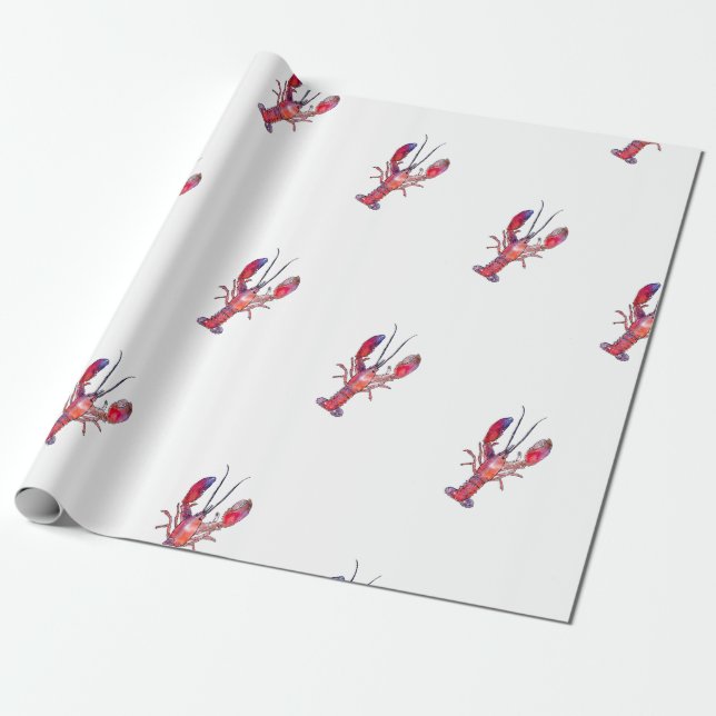 New England Lobster Gift Wrap Geschenkpapier (Ungerollt)