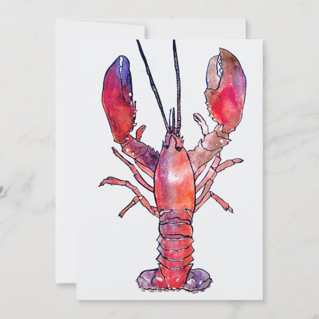 New England Lobster Note Card (Blank Inside) Dankeskarte (Vorderseite)