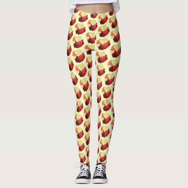 New England Meal Boiled Dinner Corned Beef Cabbage Leggings (Vorderseite)