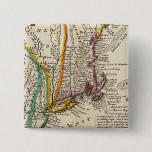 New England, New York, New Jersey und Pennsylvania Button