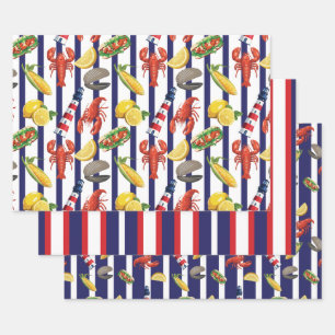 New-England-Picknick Geschenkpapier Set