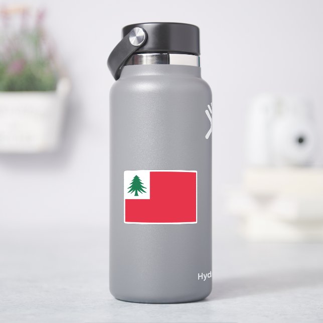 New England Pine Tree Flag Aufkleber (HydroFlask)