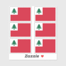 New England Pine Tree Flag Aufkleber Pack