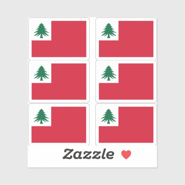 New England Pine Tree Flag Sticker Pack (Blatt)