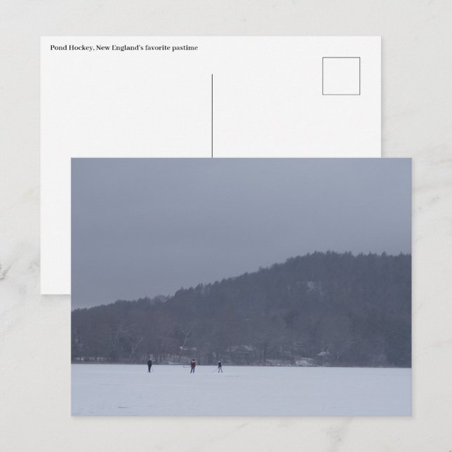 New England Pond Hockey Postkarte (Vorne/Hinten)