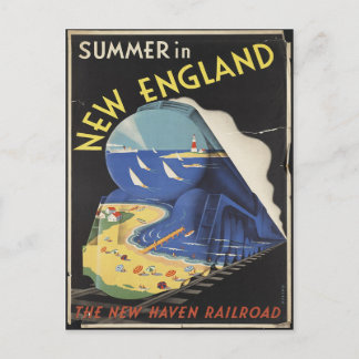 New-England-Reiseposter-Postkarte Postkarte