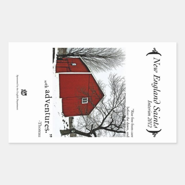 New England Saints Rechteckiger Aufkleber (Vorderseite)