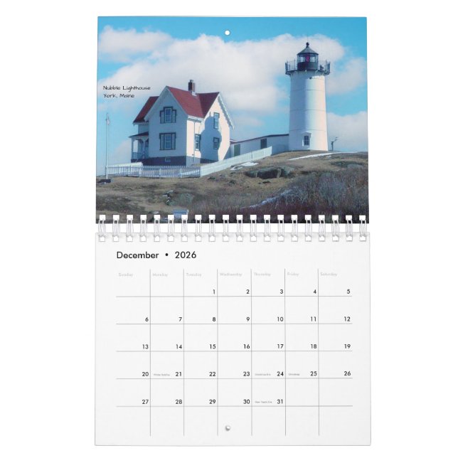 New England Seasons Kalender (Dez 2026)