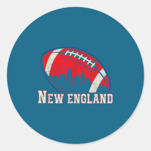 New England Stadt-Skyline Runder Aufkleber