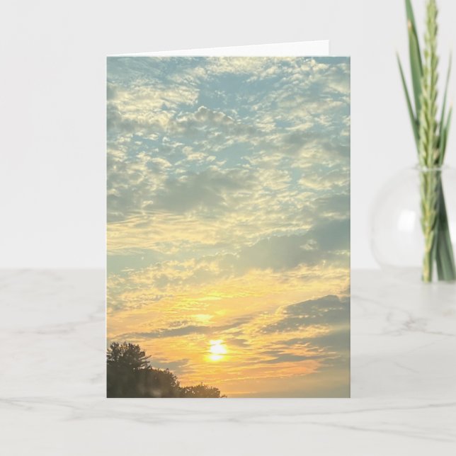 New England Sunset Blank Gruß Karte (Vorderseite)