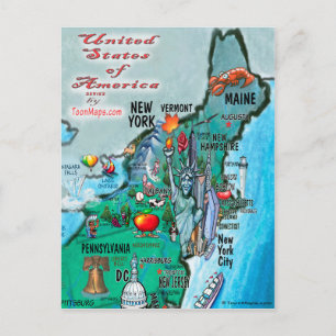 New England USA Card Postkarte