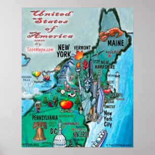 New England USA Poster