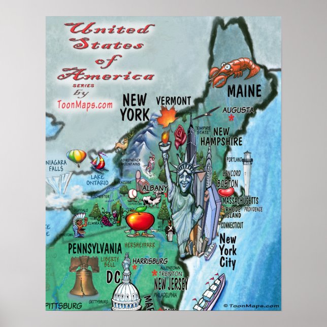 New England USA Poster (Vorne)