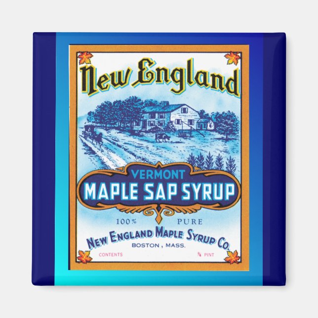 New England Vermont Maple Syrup Magnet (Vorne)