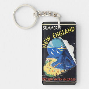 New England Vintage-Souvenirs Schlüsselanhänger