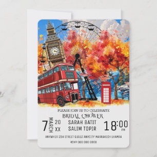 New England Watercolor Einladung TEMPLATE, East C