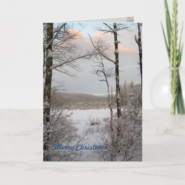 New England Winter Christmas Cards Feiertagskarte (Vorderseite)