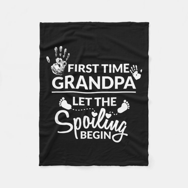 New First Time Grandpa Let The Siling Begin Gift  Fleecedecke (Vorderseite)