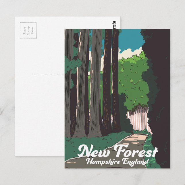 New forest Hampshire England Postkarte (Vorne/Hinten)