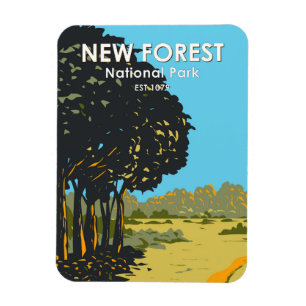 New Forest Nationalpark England Vintage Magnet