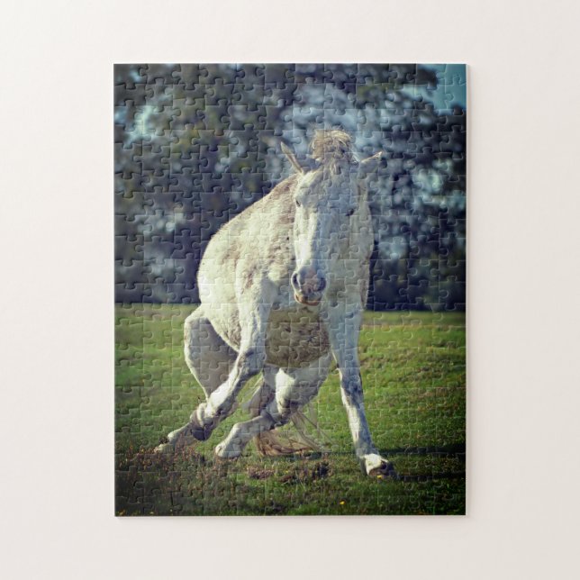 New Forest White Pony Funny Pose Puzzle (Vertikal)