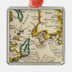 New Found Land, St Laurence Bay, Acadia Ornament Aus Metall