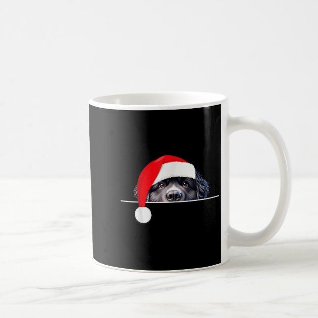 New Foundland Dog Lover Funny Santa Hat Christmas  Kaffeetasse (Rechts)