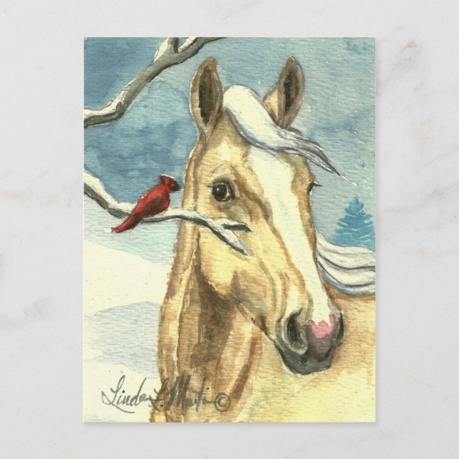 New Friend Wild Horse Post Card Postkarte (Vorderseite)