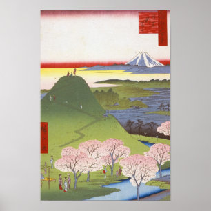 "New Fuji" Japanisch Ukiyo-e Hiroshige Poster