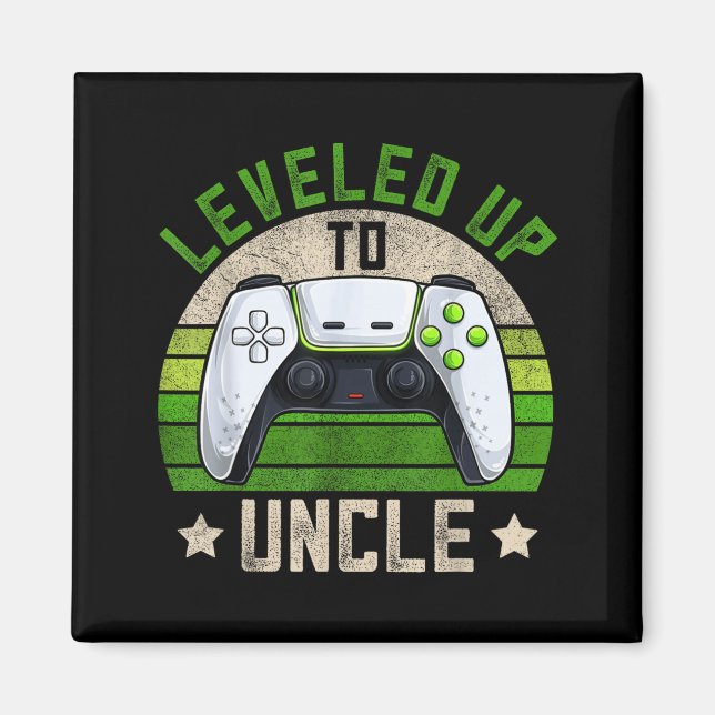 New Gamer Uncle Apparel, Funny Pregnancy Announcem Magnet (Vorne)