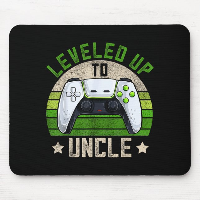 New Gamer Uncle Apparel, Funny Pregnancy Announcem Mousepad (Vorne)