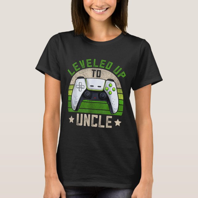 New Gamer Uncle Apparel, Funny Pregnancy Announcem T-Shirt (Vorderseite)