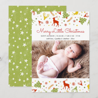 New Geboren Baby First Christmas Schönes Niedliche Feiertagskarte