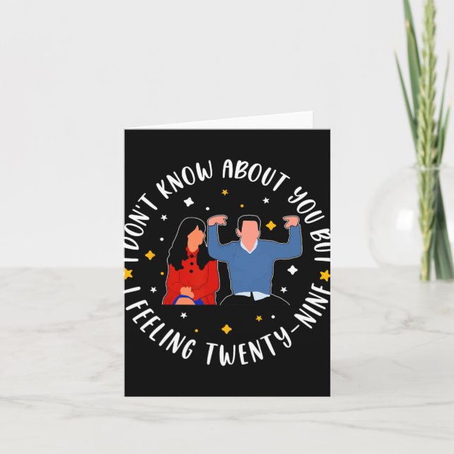 New Girl 29 Birthday 29th I'm Feelin' Twenty Nine  Karte (Vorderseite)