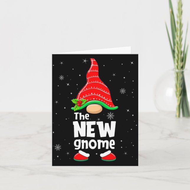 New Gnome Matching Family Group Christmas Party Pa Karte (Vorderseite)