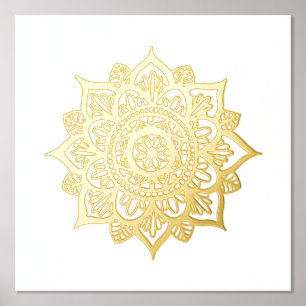 New Gold Mandala Blume Pinakothek Züst Foliendrucke
